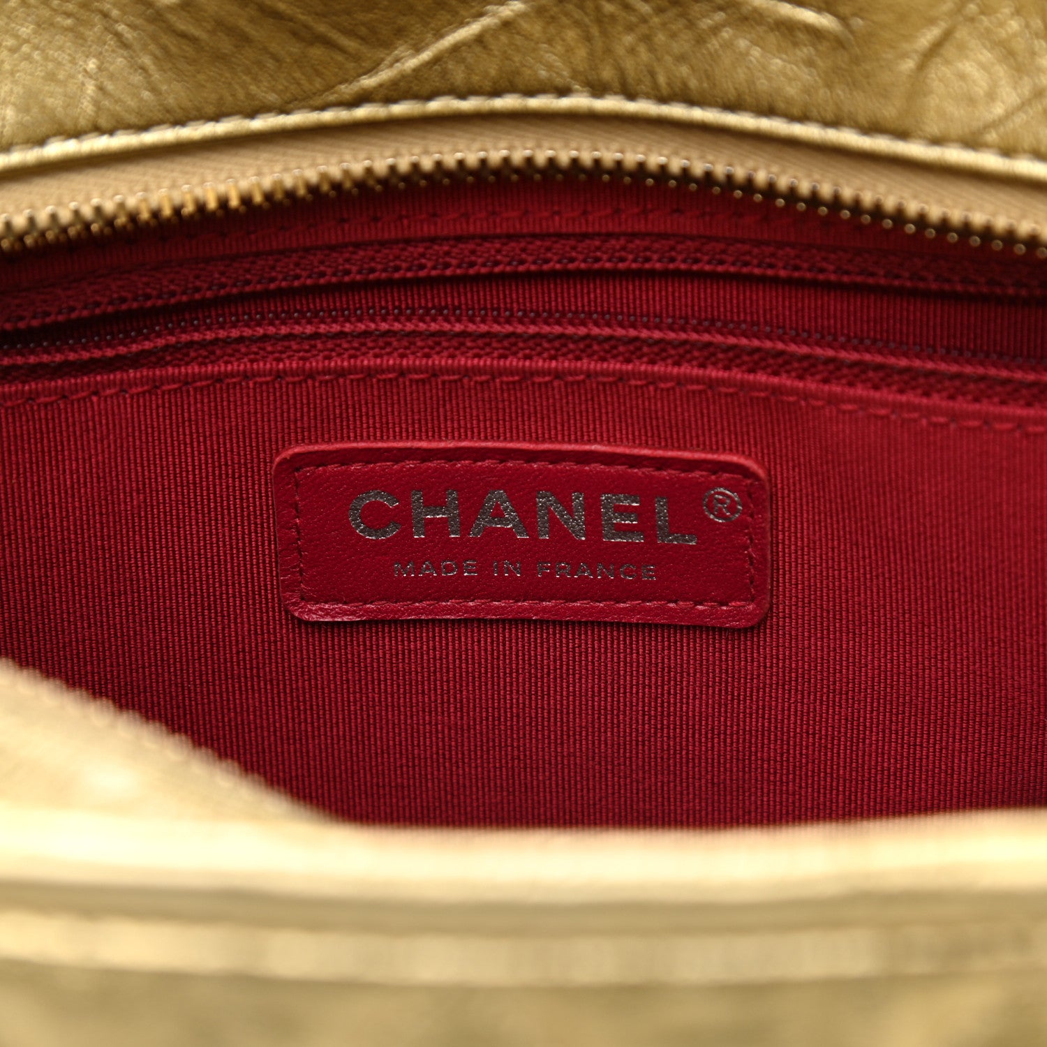 Chanel Metallic Lambskin Calfskin Quilted Medium Gabrielle Hobo Gold 6 of 9