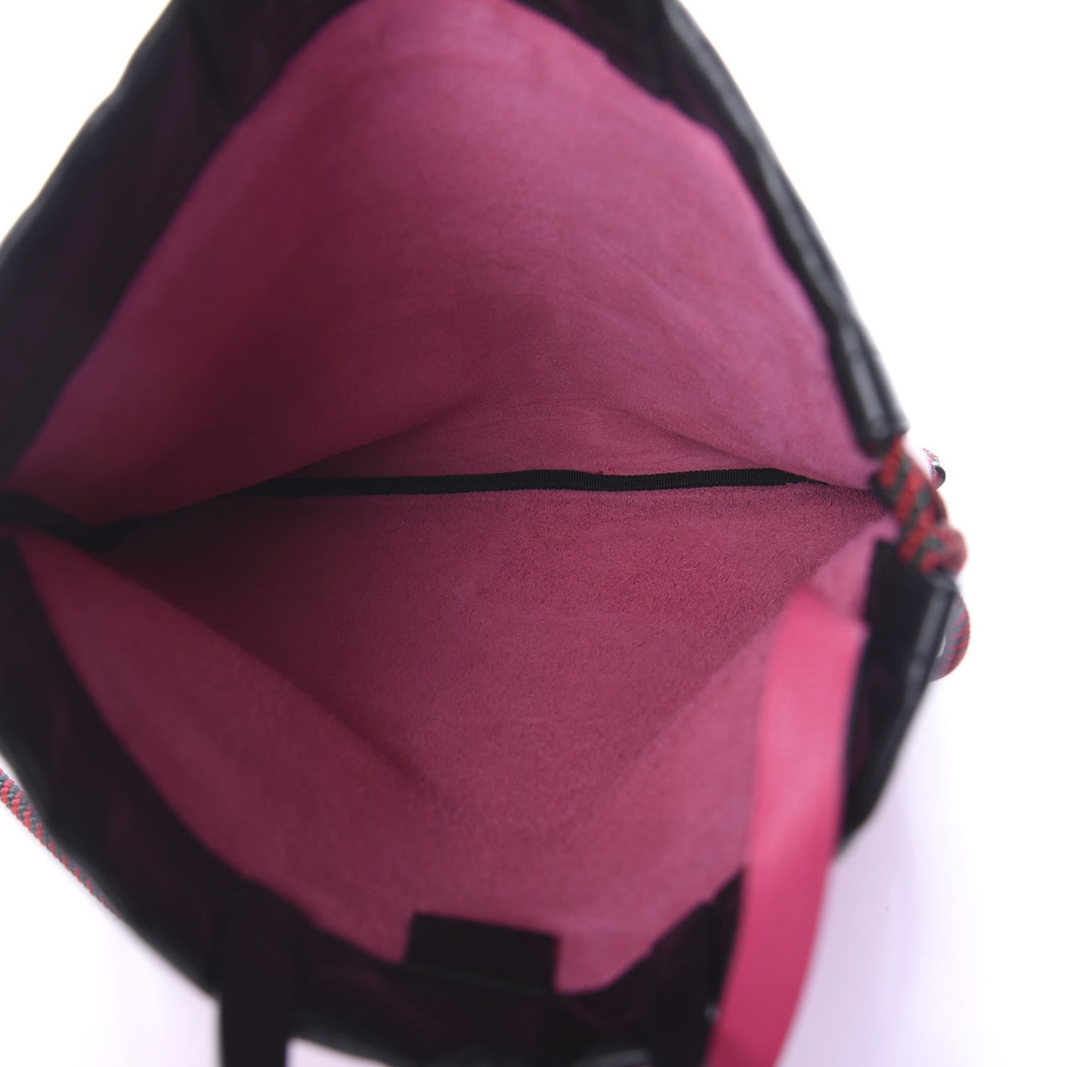 Gucci Grained Calfskin Logo Drawstring Backpack Box Pink Green Black 4 of 7