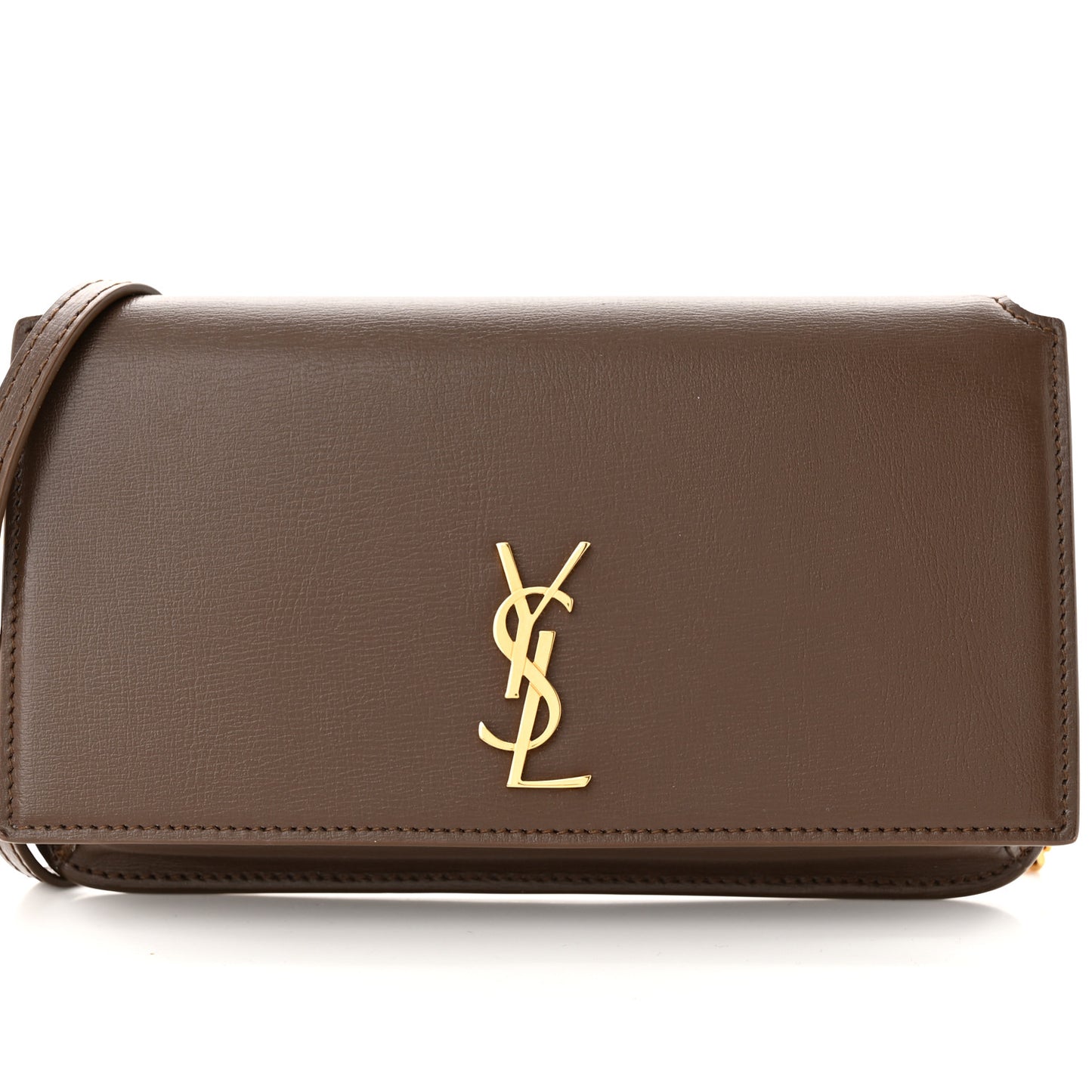 Smooth Calfskin Monogram Phone Holder Crossbody Green Hunting
