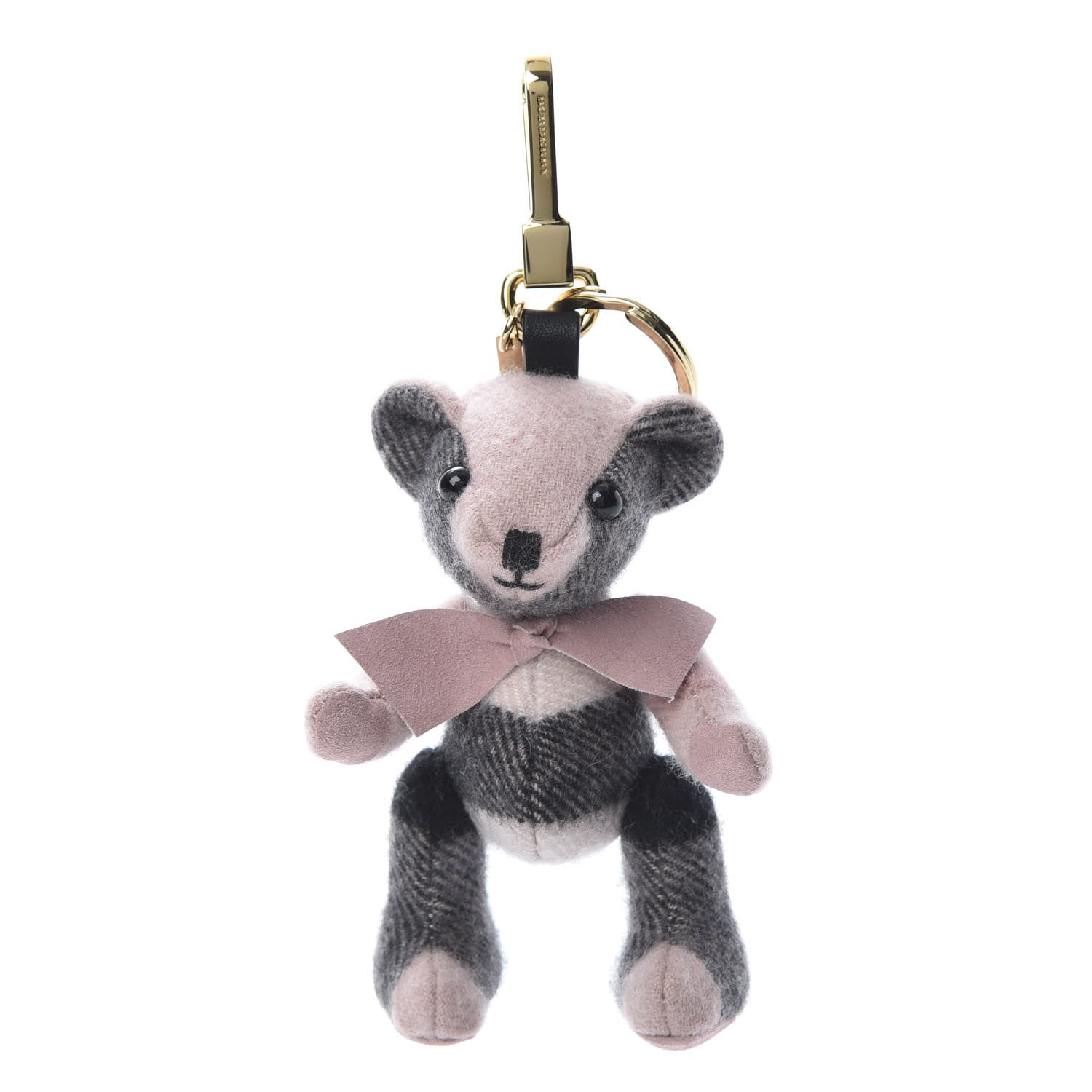 Burberry Cashmere House Check Colours Thomas Bear Bag Charm Ash Rose 1 of 4