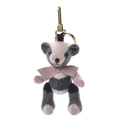 Burberry Cashmere House Check Colours Thomas Bear Bag Charm Ash Rose 1 of 4