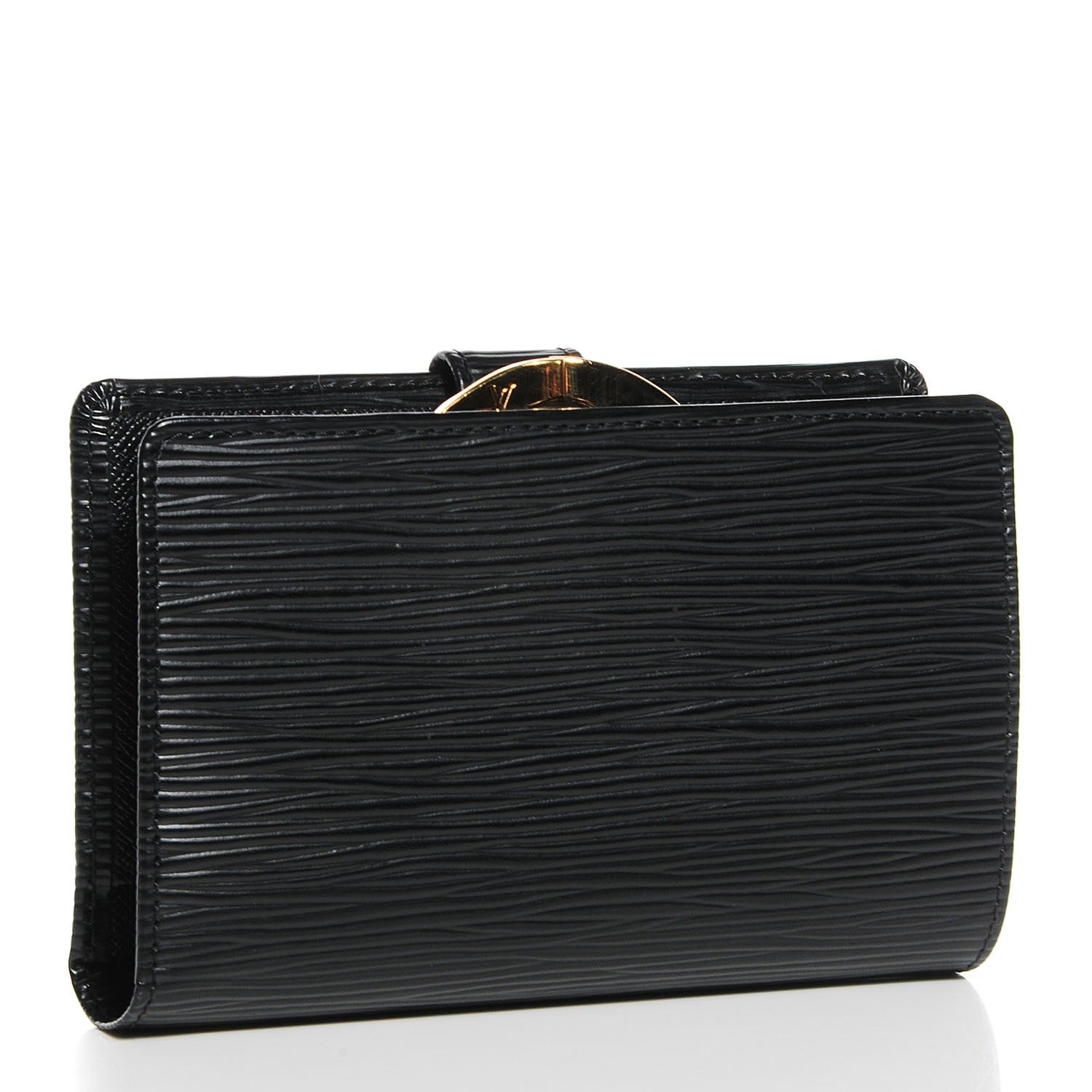 Louis Vuitton Epi French Purse Wallet Black 3 of 8