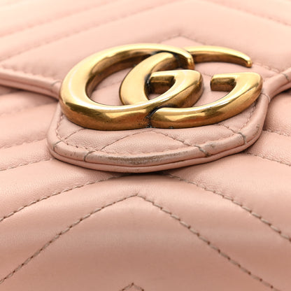 Gucci Calfskin Matelasse GG Marmont Chain Wallet Perfect Pink 11 of 20