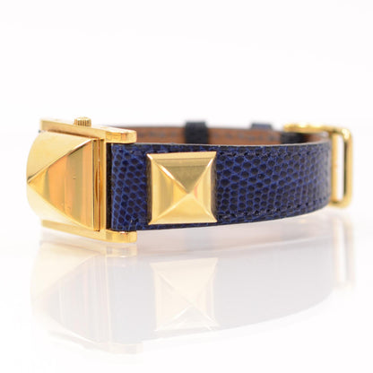 Hermes Lizard Medor Watch Bleu Roi 3 of 9