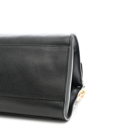 Gucci Grained Calfskin Web Crystal Butterfly Stripe Large Totem Top Handle Bag Black 11 of 11