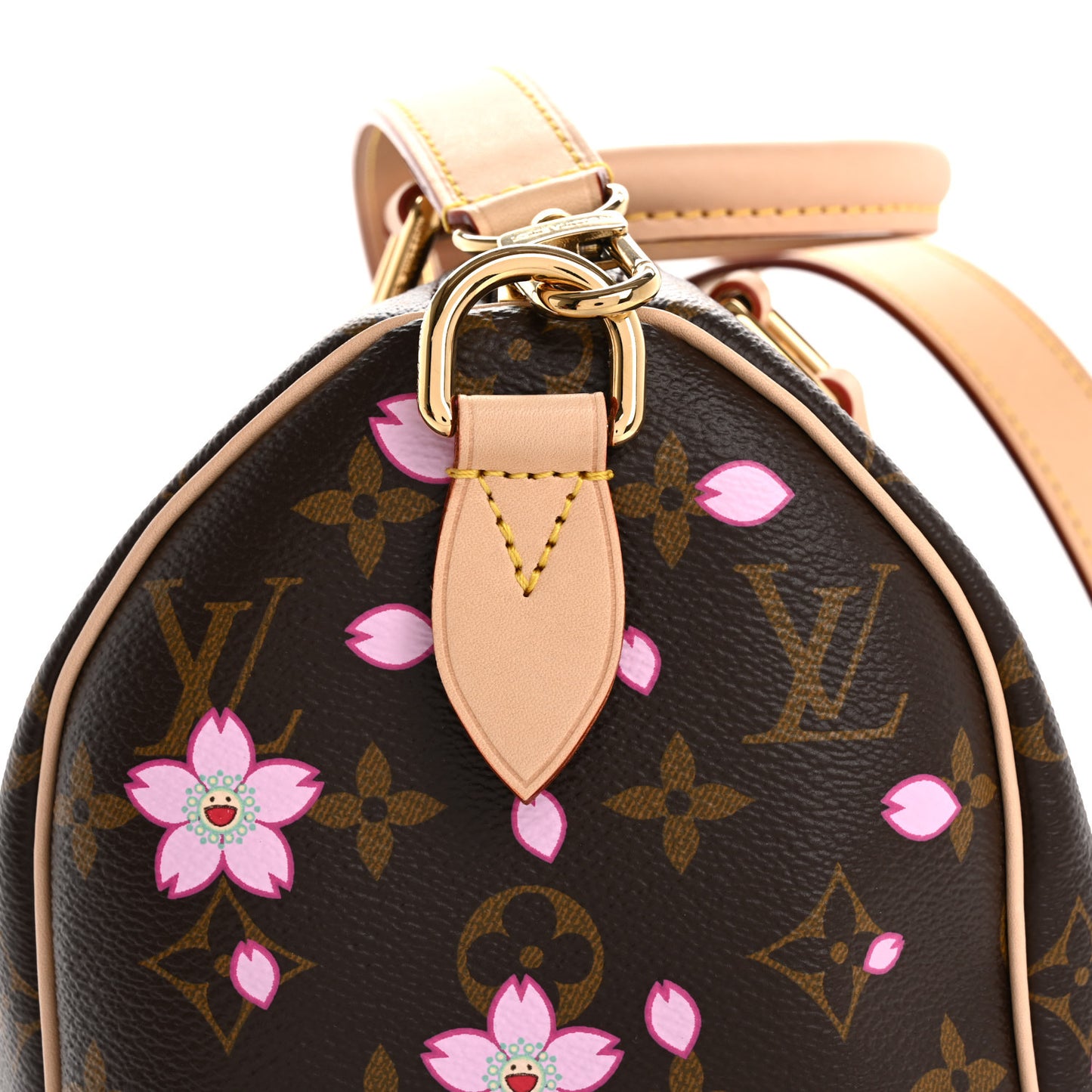 LV X TM Monogram Cherry Blossom Speedy Bandouliere 25 Sakura Brown