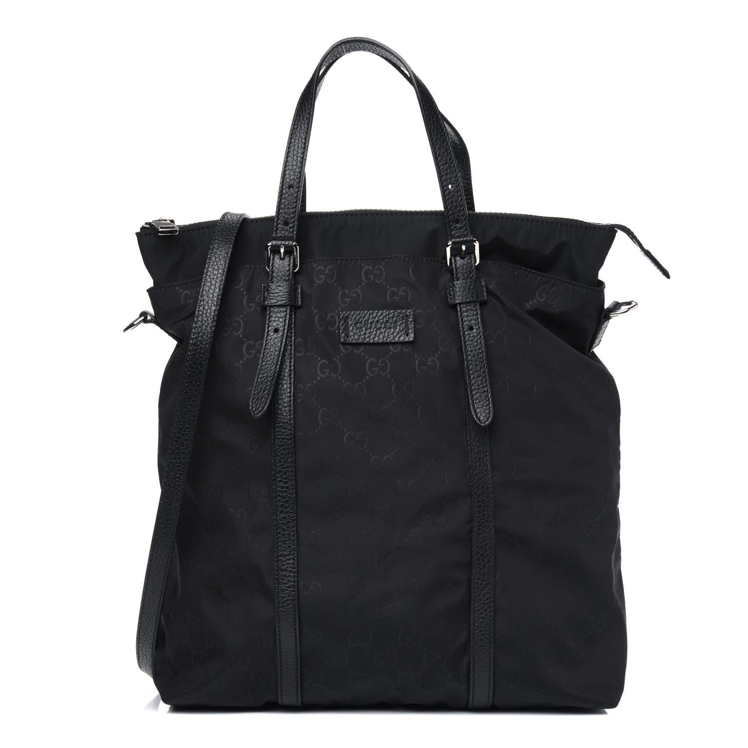 Gucci Nylon Monogram Medium Vertical Tote Black 1 of 5