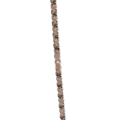 Chanel Canvas Deauville Wallet On Chain WOC Pink White 15 of 17