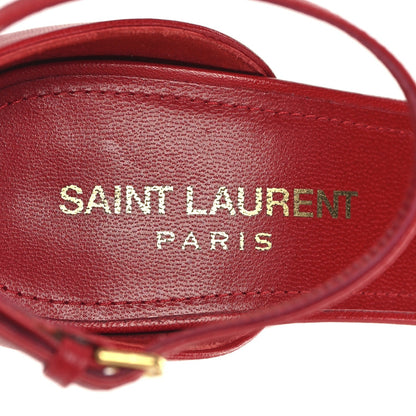 Saint Laurent Calfskin Amber 105 Ankle Strap Sandals 36 Red 9 of 10