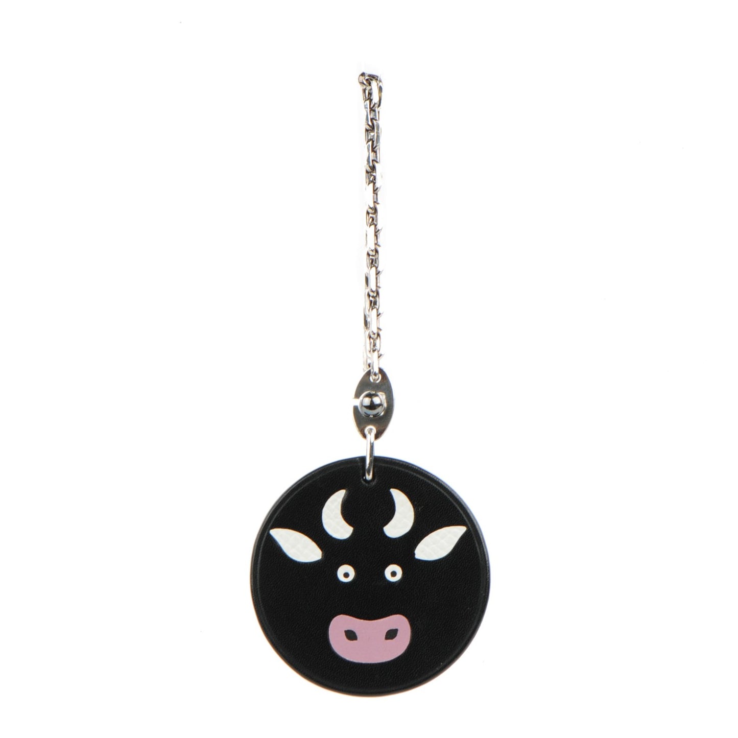 Box Bull Key Chain Bag Charm Black