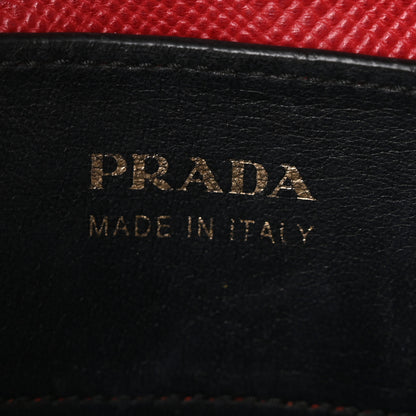 Prada Saffiano Cuir Medium Double Bag Fuoco Black 7 of 11