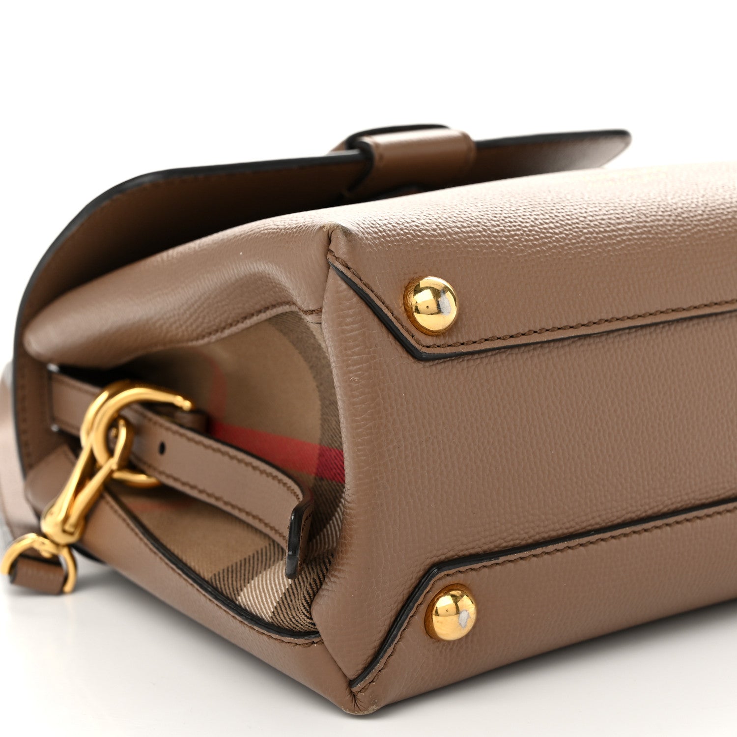 Burberry Derby Calfskin House Check Small Camberley Dark Sand 8 of 9