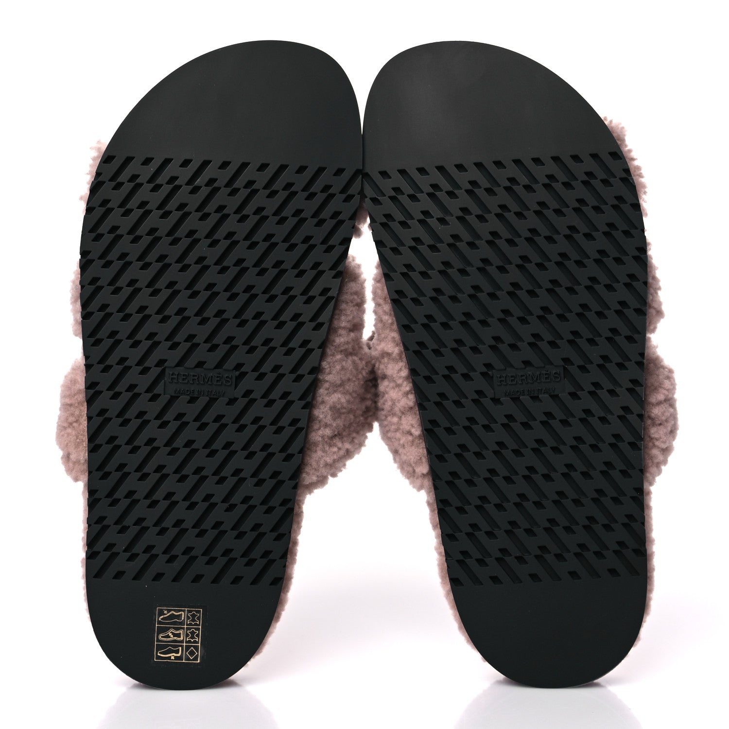 Hermes Woolskin Womens Chypre Sandals 37.5 Bois De Santal 5 of 8