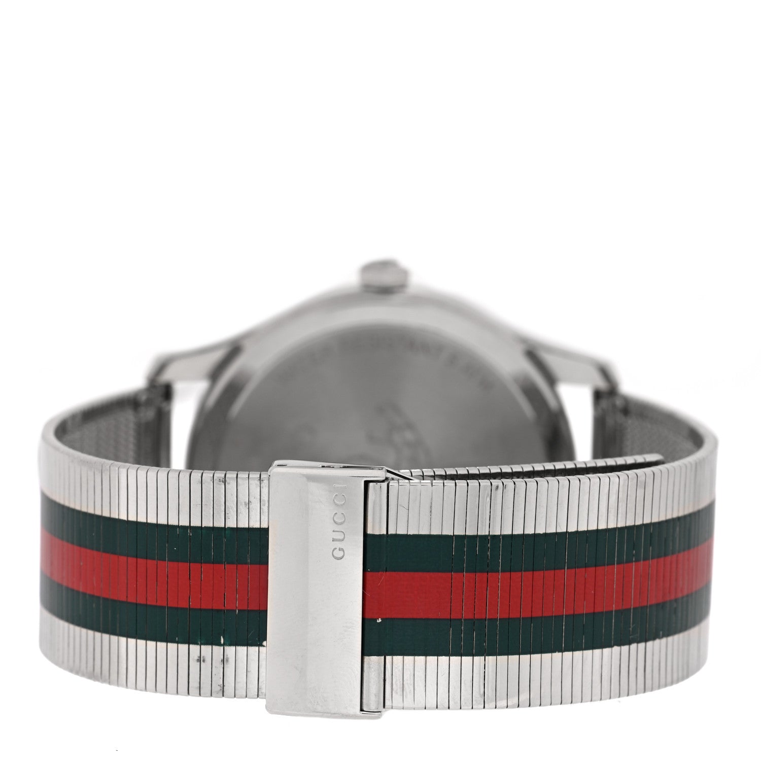 Gucci Stainless Steel 42mm G-Timeless Stripe Web Quartz Watch Silver 2 of 4