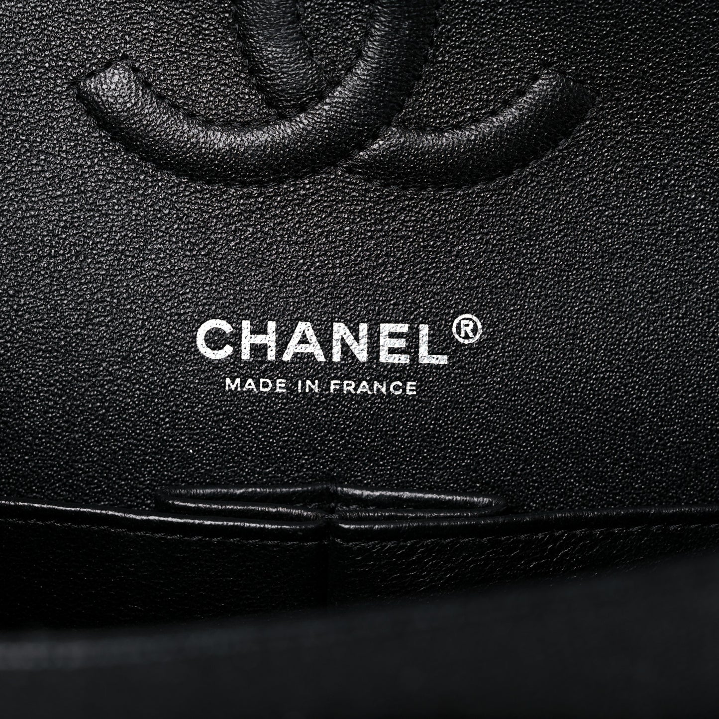 Metallic Caviar Quilted Medium Double Flap Dark Charcoal