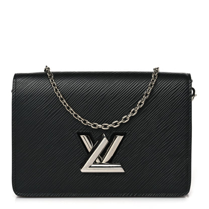 Louis Vuitton Epi Twist Belt Chain Wallet Black 1 of 8