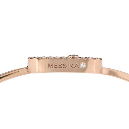 Messika 18K Rose Gold Diamond Move Uno MM Pave Flex Bangle Bracelet 3 of 4