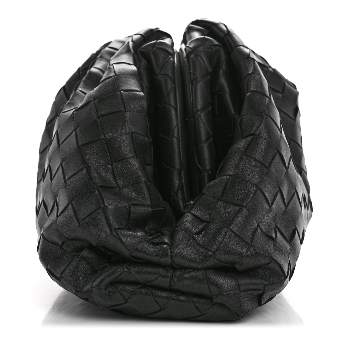 Nappa Maxi Intrecciato The Pouch Oversized Clutch Black