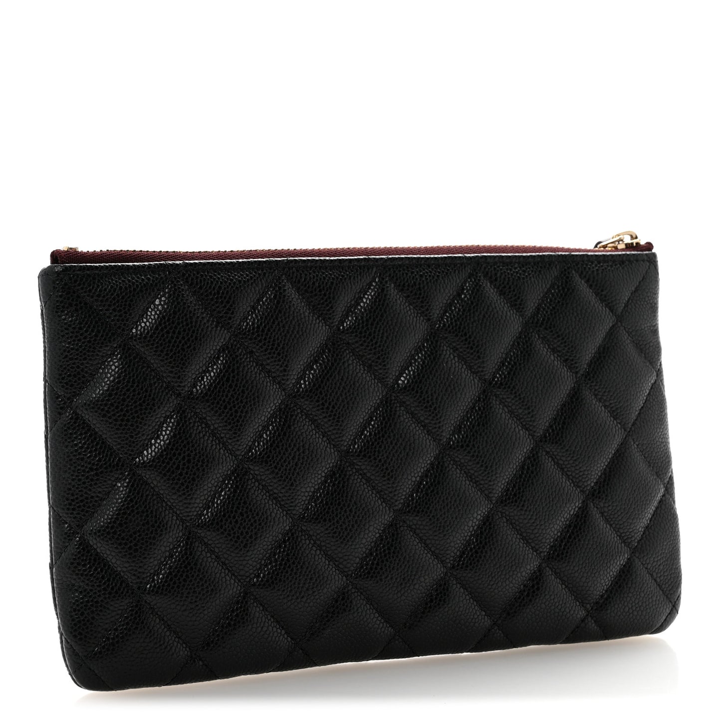 Caviar Quilted Cosmetic Case Black