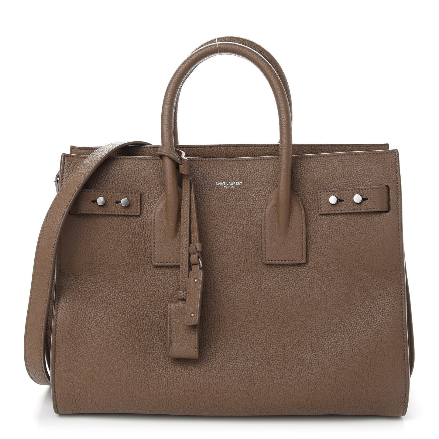 Grained Calfskin Small Supple Sac De Jour Taupe