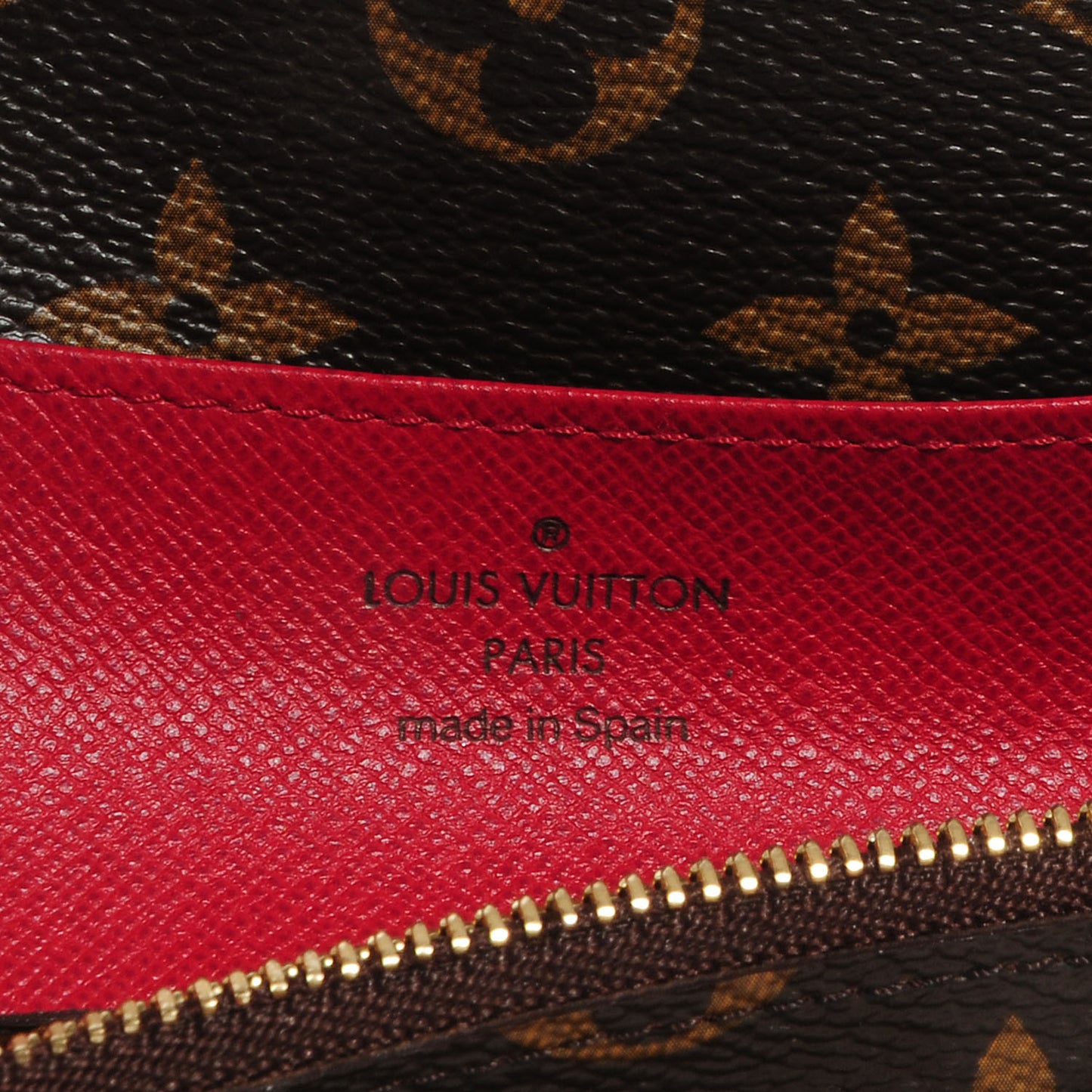 Monogram Emilie Wallet Red