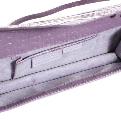 Nancy Gonzalez Crocodile Envelope Clutch Lilac 6 of 8