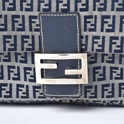 Fendi Zucchino Mama Baguette Navy 9 of 11