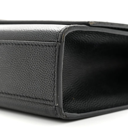 Saint Laurent Grain De Poudre Medium Classic Monogram Kate Satchel Black 9 of 13