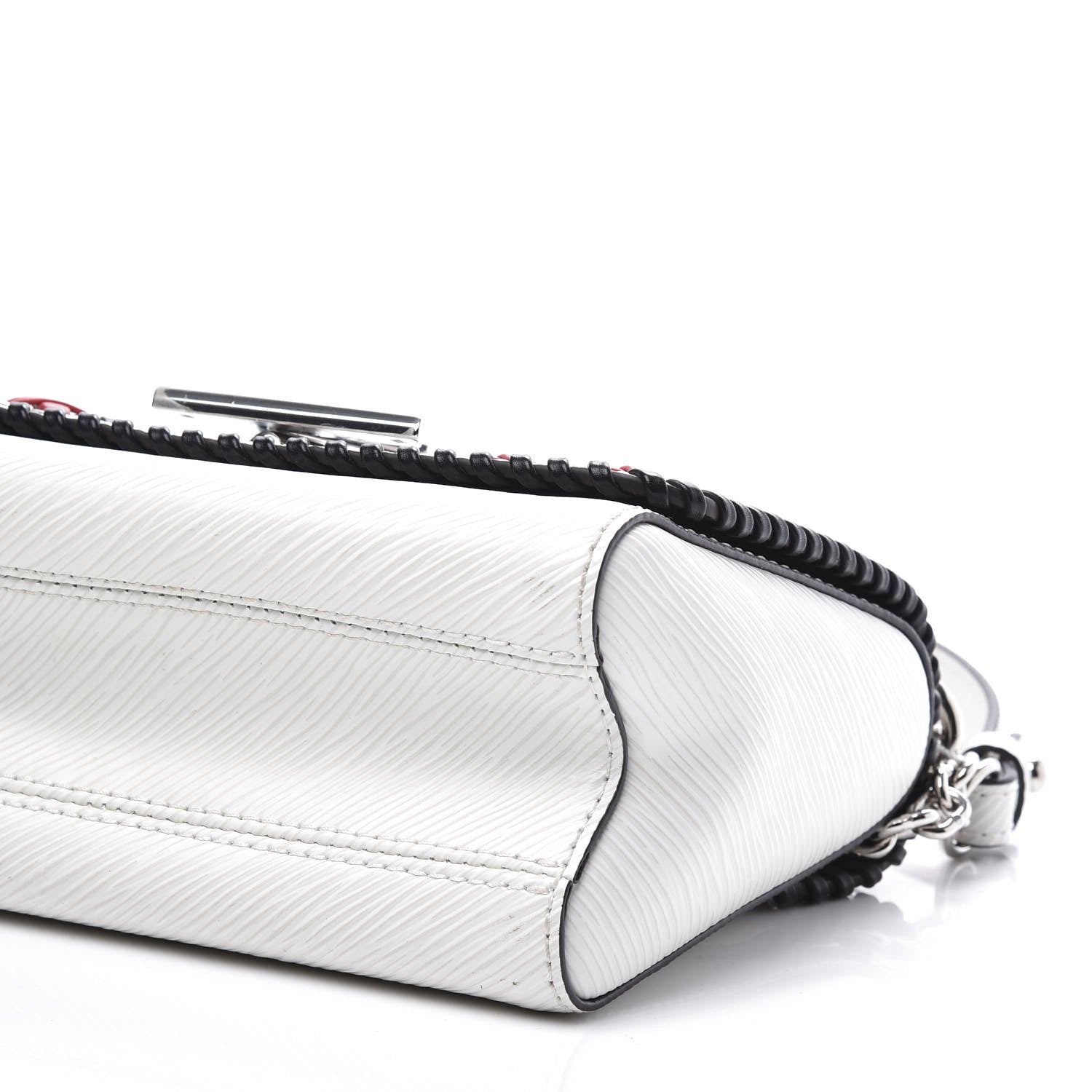 Louis Vuitton Epi Embroidered Twist Shoulder Bag PM White 8 of 11