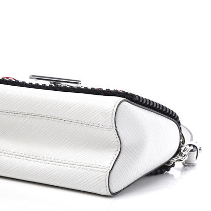 Louis Vuitton Epi Embroidered Twist Shoulder Bag PM White 8 of 11