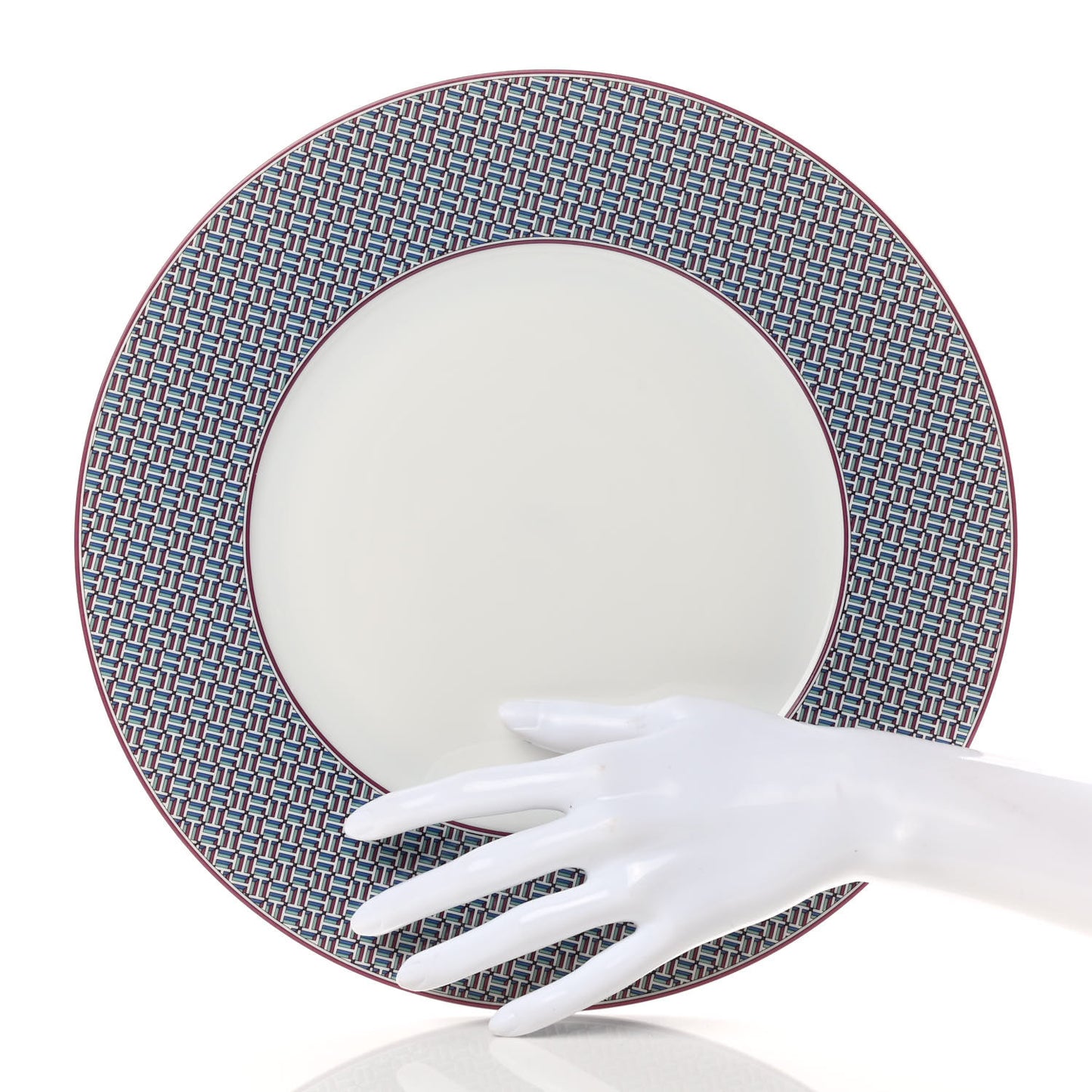 Porcelain Tie Dinner Plate Set of 2