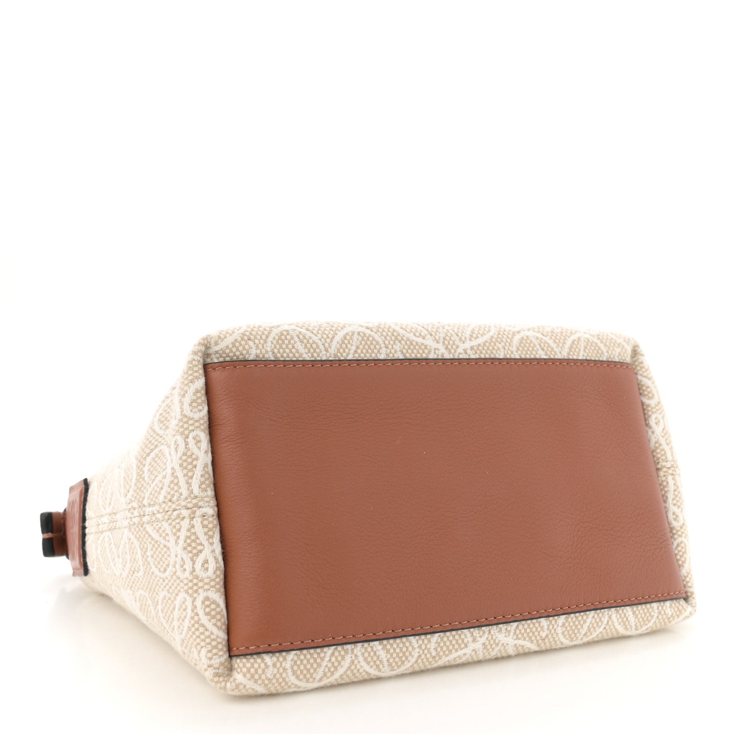 Loewe Jacquard Anagram Calfskin Small Cubi Bag Ecru Tan 4 of 12