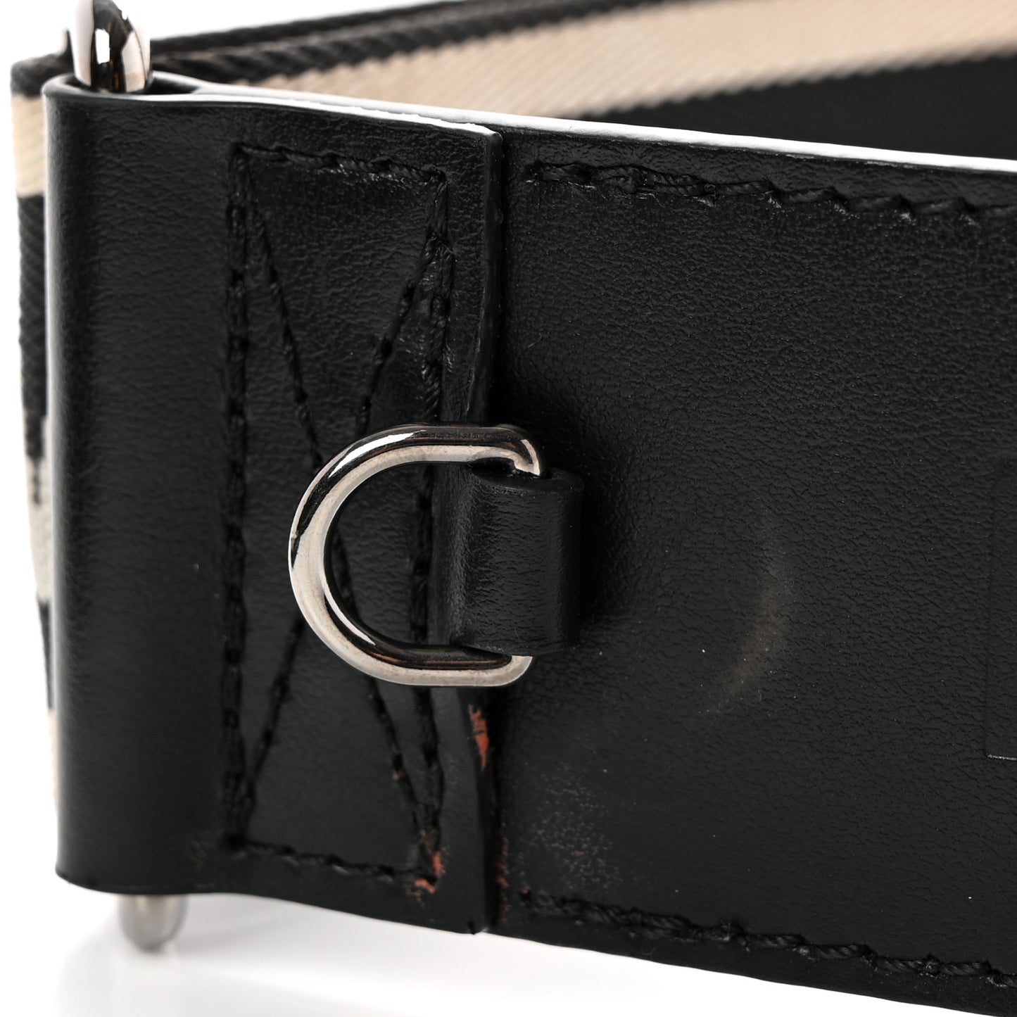 Nylon Jacquard Sporty Bandouliere Shoulder Strap Black