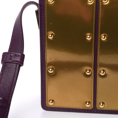 Delvaux Calfskin Mini Iron Shield Madame Crossbody Prune Antique Gold 10 of 10