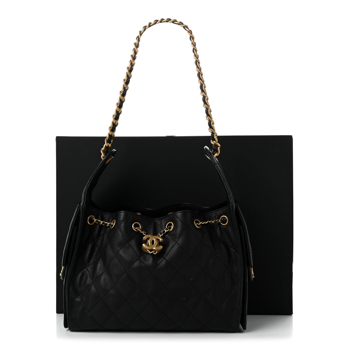 Caviar Quilted Small Chanel 25 Handbag Black