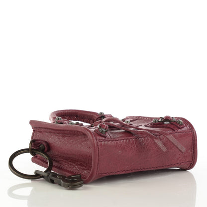 Balenciaga Agneau Mini City Bag Charm Cassis 4 of 8