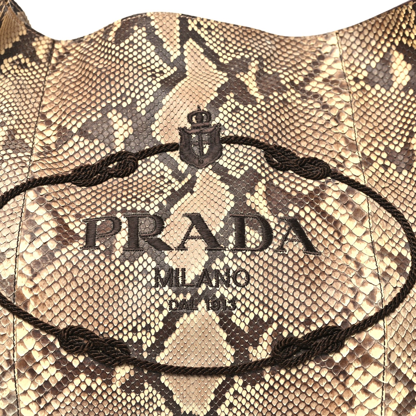 Snakeskin Logo Sacca Hobo Roccia