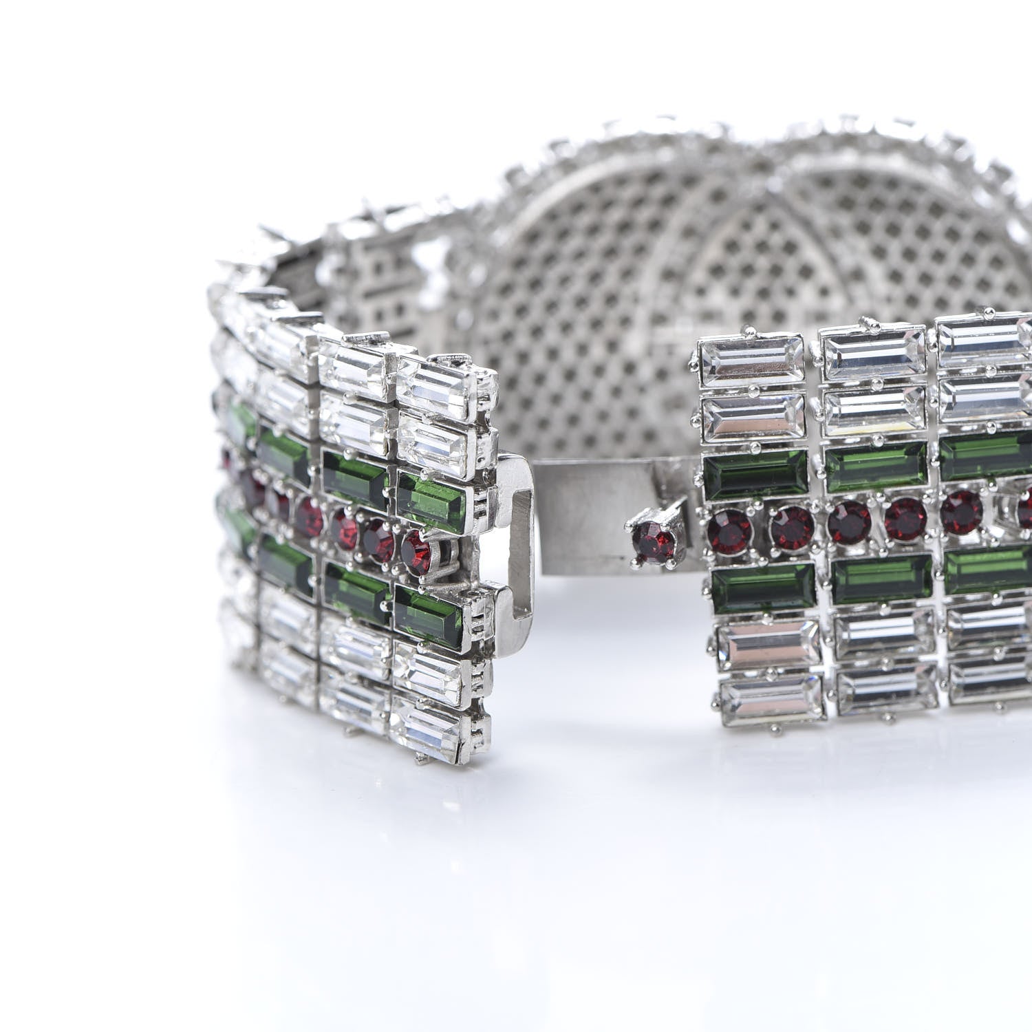 Gucci Crystals Double G Web Tennis Bracelet L 4 of 6