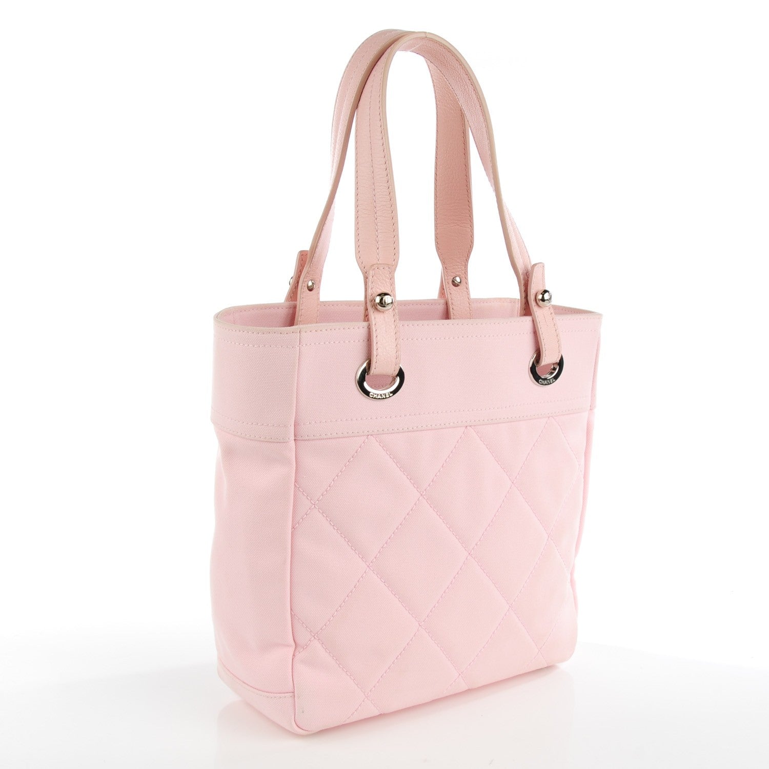 Chanel Canvas Paris Biarritz Small Tote Pink 3 of 8