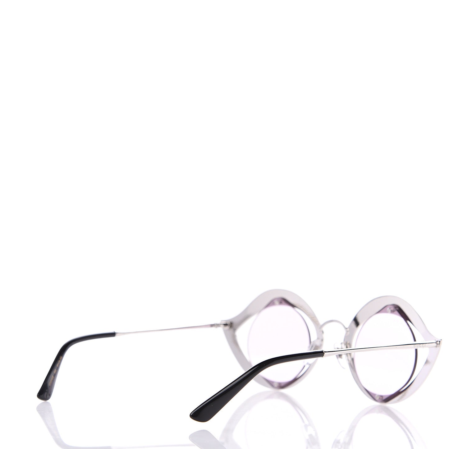 Metal Crystal Cat Eye Sunglasses GG0046S Silver