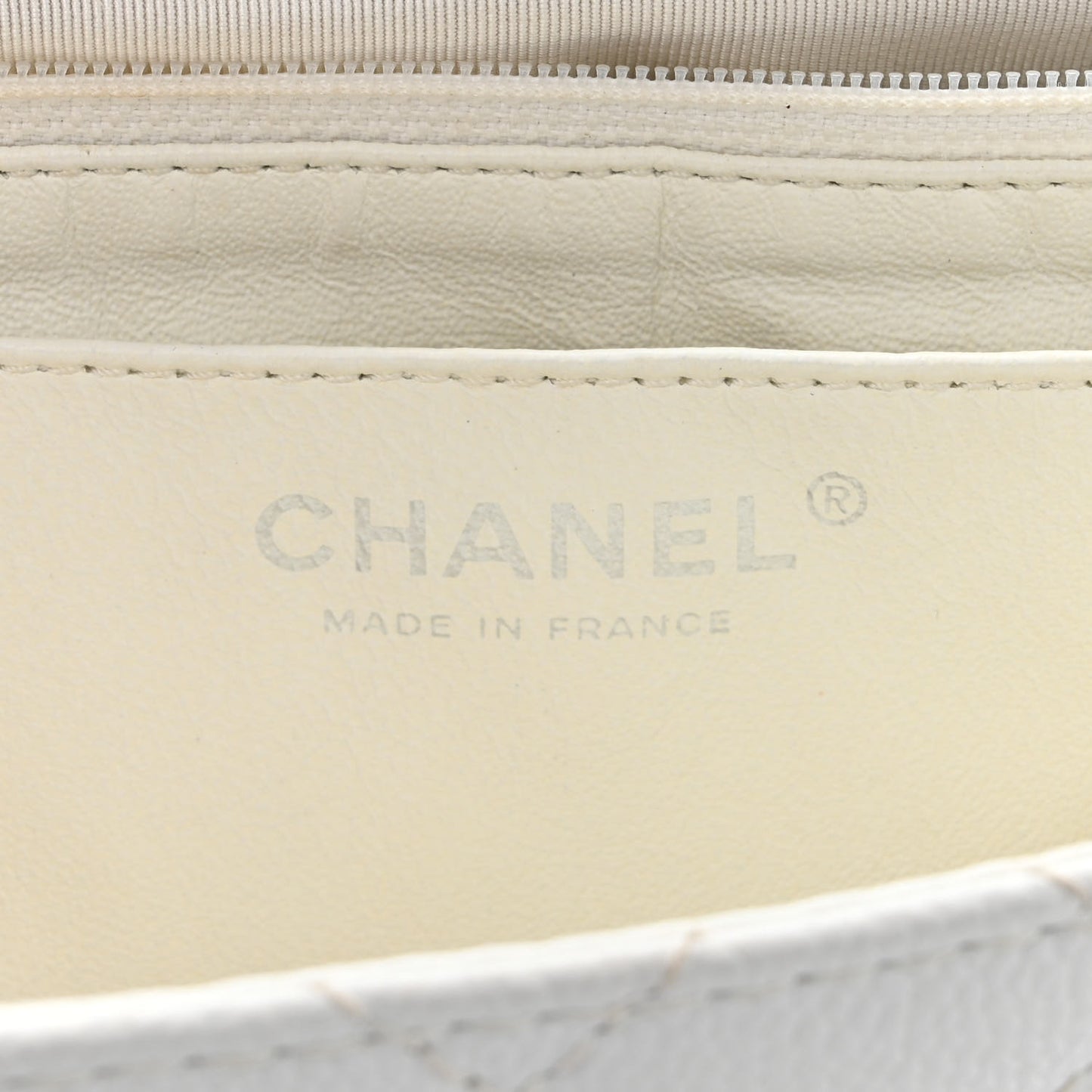 Caviar Quilted Maxi Single Flap White