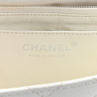 Chanel Caviar Quilted Maxi Single Flap White 6 of 13