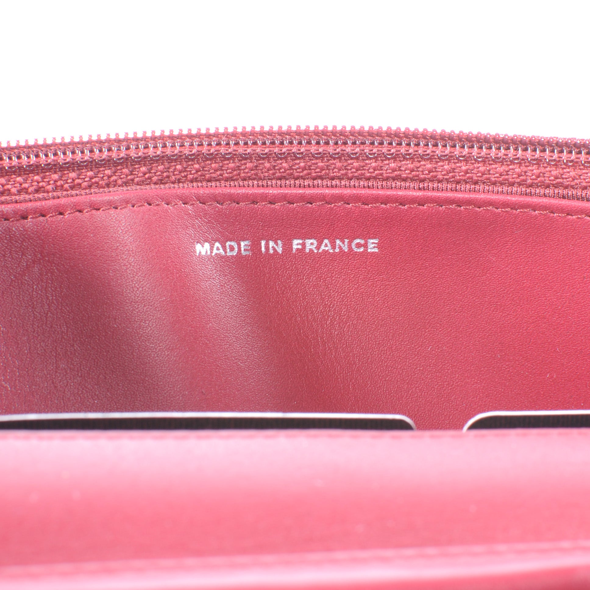 Chanel Calfskin Hamptons Wallet on Chain WOC Red 7 of 9