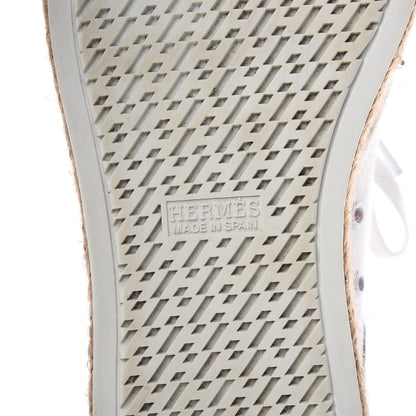 Hermes Cotton Canvas Rosa Sneakers 37 White 7 of 12