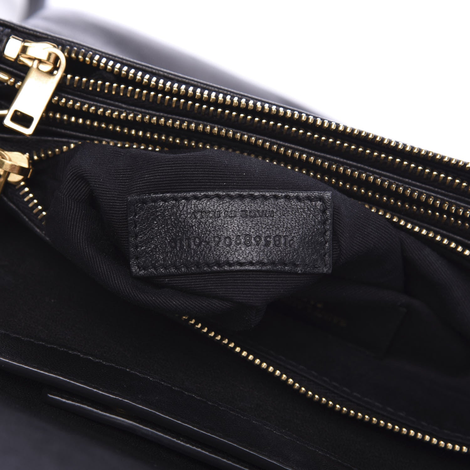 Saint Laurent Lambskin Diamond Quilted Monogram Angie Chain Bag Black 7 of 15