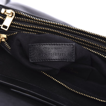 Saint Laurent Lambskin Diamond Quilted Monogram Angie Chain Bag Black 7 of 15