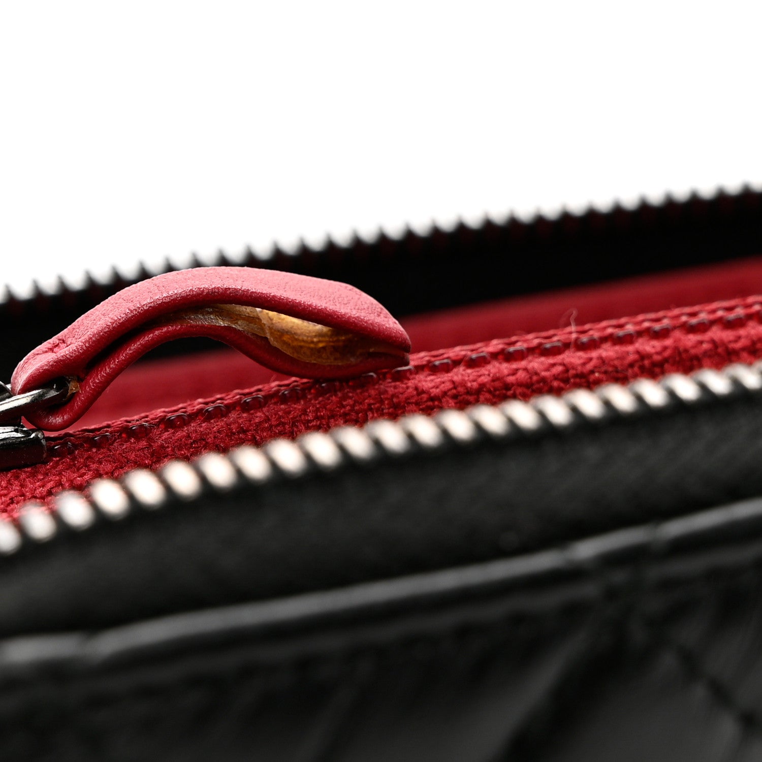 Chanel Aged Calfskin Quilted Small Gabrielle Zip Around Wallet Black 9 of 10