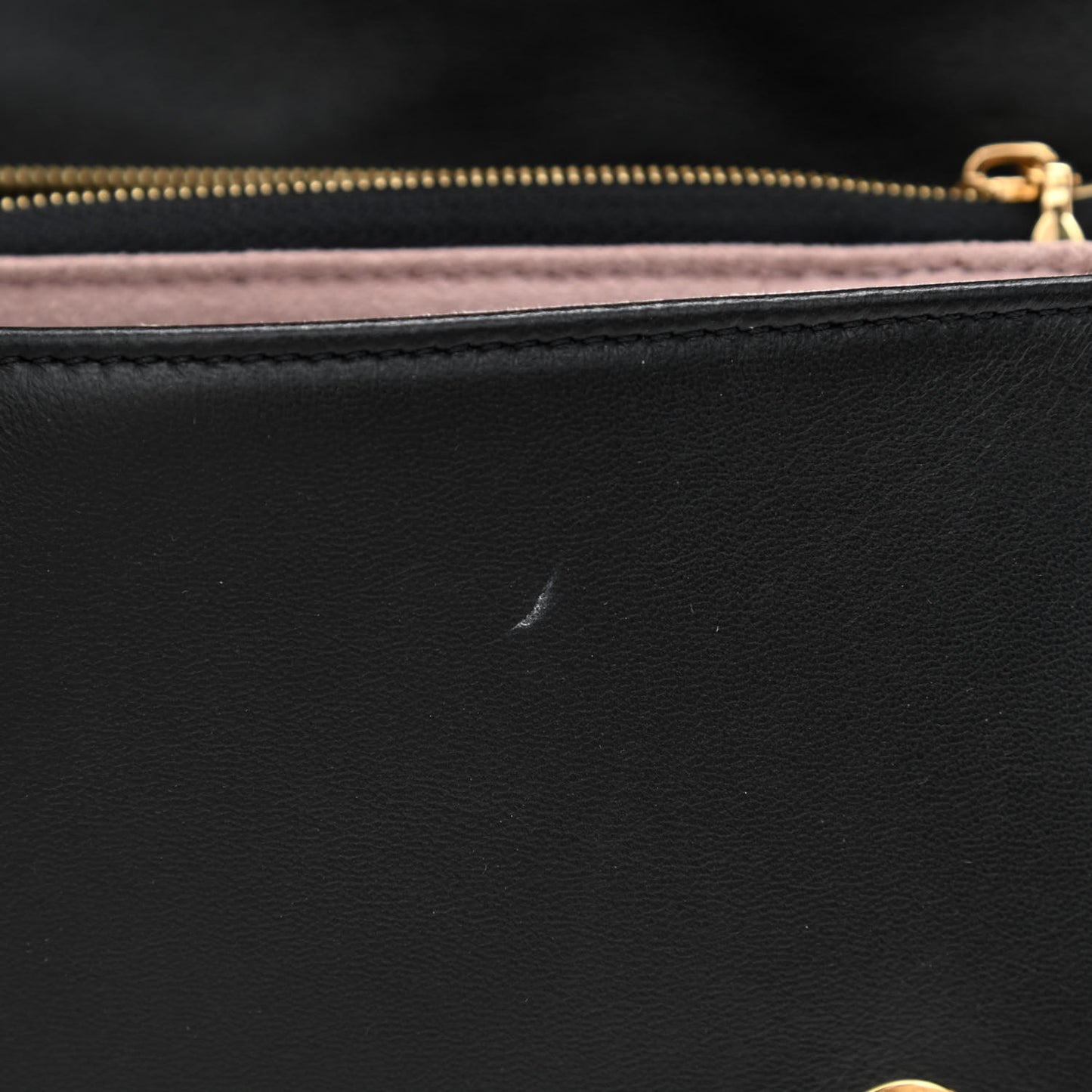Lambskin Embossed Monogram Pochette Coussin Black