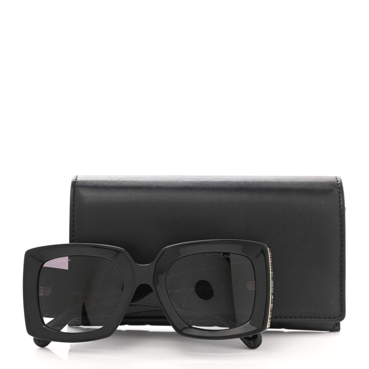 Acetate Rectangle Sunglasses 5435 Black