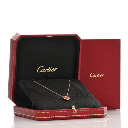 Cartier 18K Pink Gold Diamond Carnelian XS Amulette Pendant Necklace 5 of 5